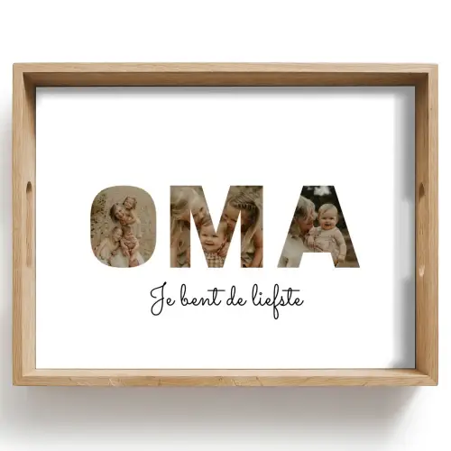 Oma - Lettercollage Dienblad Rechthoek middel -z3d_shopping