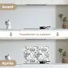 Tijger - Jungle - Patroon - Grijs keuken achterwand spatscherm klein 900 -voor_na_FR