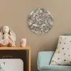 Leda en de zwaan met haar vier kinderen - Schilderij van Meester IB met de vogel Wandcirkel kunststof plaat 5mm dik klein -tsfeer1_kind