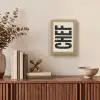 Vintage - Chef - Japandi - Zwart Light Box met kabel (Tafellamp) klein -sfeer2