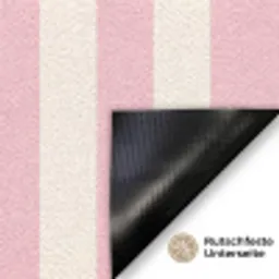 Hola - Quote -  Strepen - Pastel - Roze - Rood - Wit Deurmat klein -antislip_DE