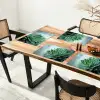 Vetplant - Bladeren - Groen - Wazig Placemat vinyl groot -zzsfeer4_Kitchenyeah-website