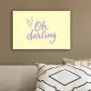 Oh darling - Geel - Hart canvas 2cm klein -sfeer3