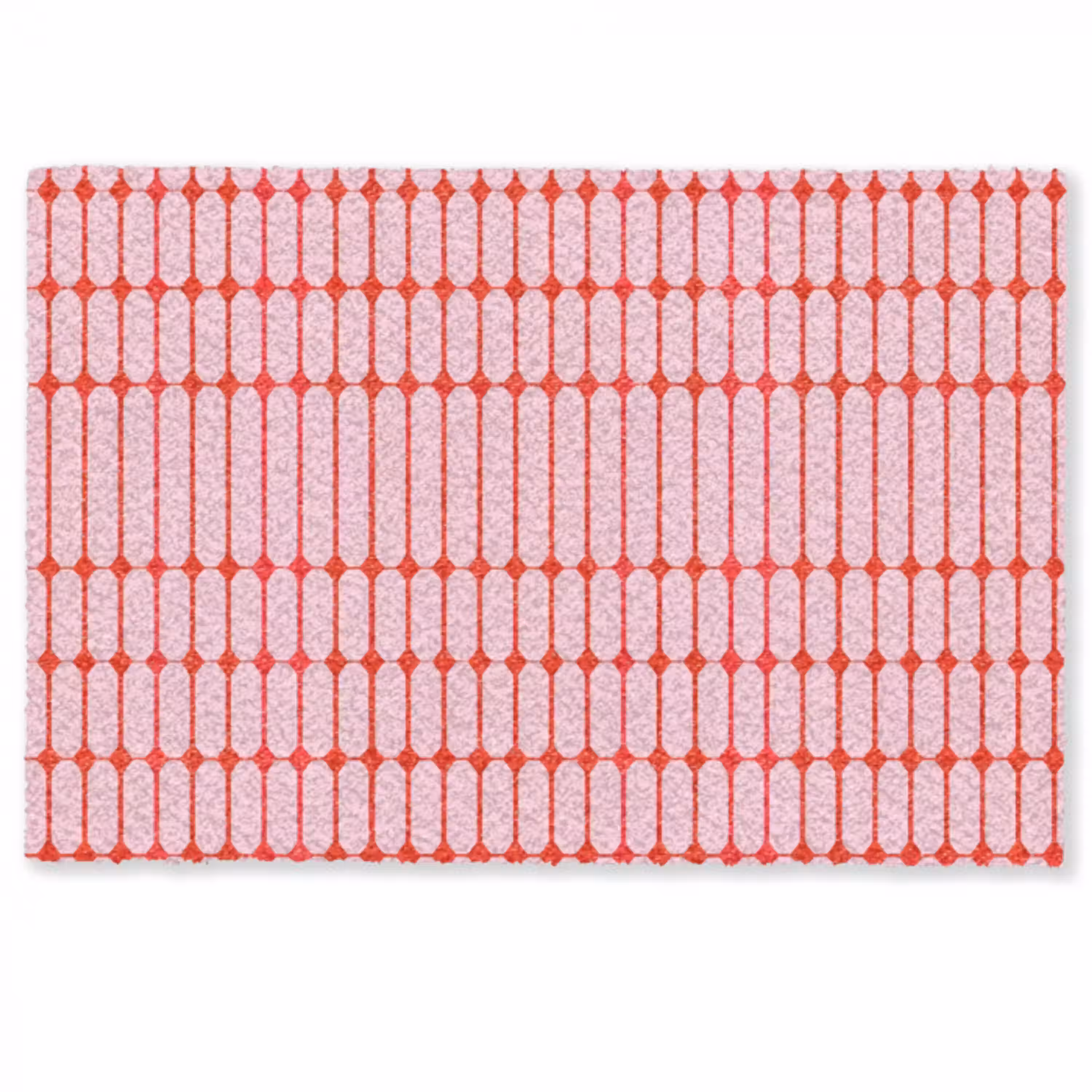Geometrisch - Minimalistisch - Rood - Roze Deurmat klein 898 -zkaufland3d
