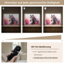 Paard - Dieren - Meisje - Roze Light Box met batterij (Wandlamp) middel -USP_dimbaarDE