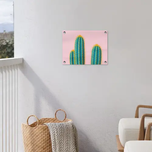 Cactussen - Modern - Pastel tuinposter los doek klein -sfeer8