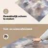 Penseelstreken - Schilderij - Beige Inductie beschemer met haakjes klein -ky-schoon-nl