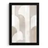 Abstracte bogen - Modern - Beige fotolijst zwart zonder passe partout klein -3d