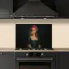 Vrouw - Portret - Kauwgombel keuken achterwand spatscherm klein -sfeer1
