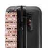 Liefdeswoorden op lichtroze NBS - Handbagage koffer - Kinderen Unisex middel -slot