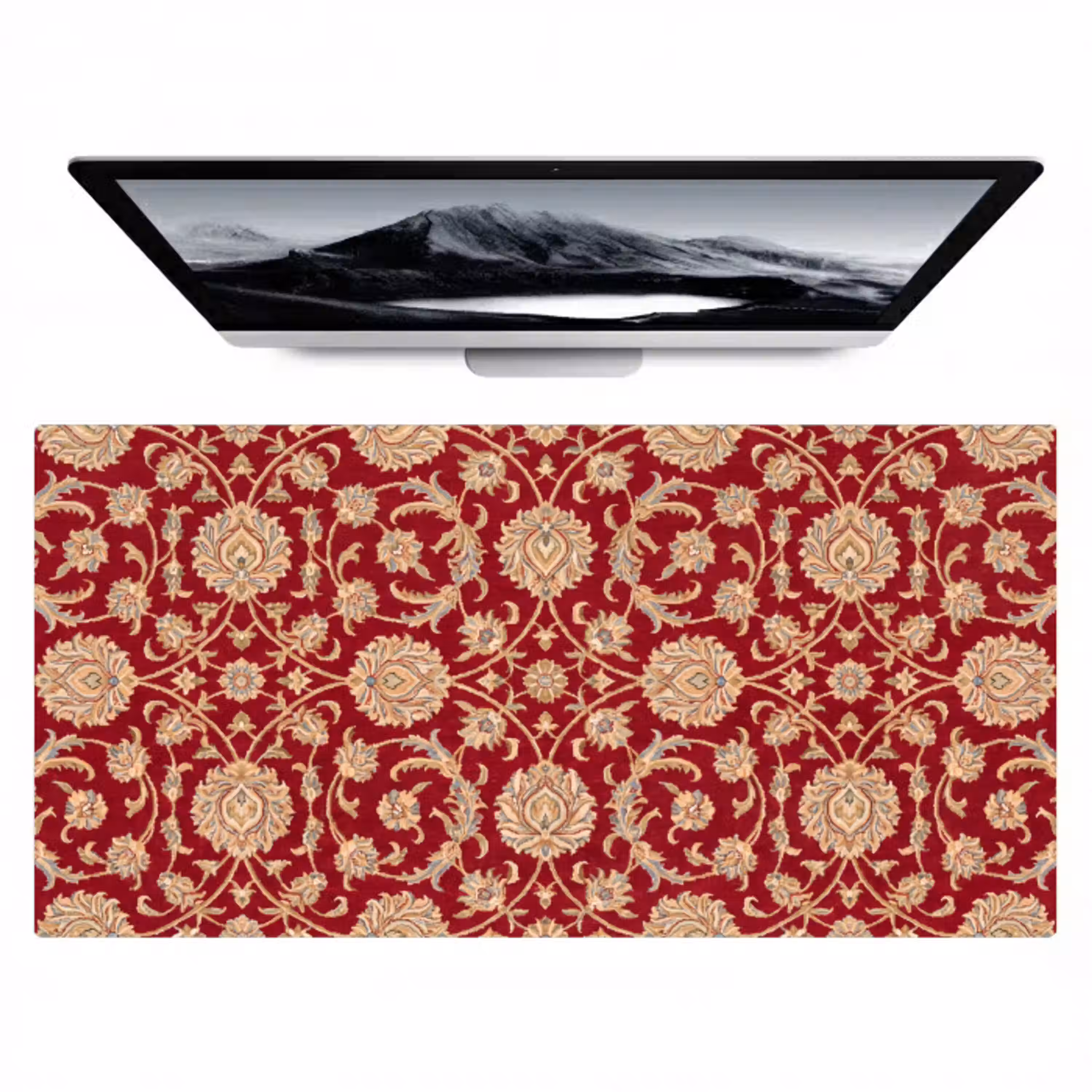Patroon - Bloem - Klassiek - Oosters - Rood Muismat XXL klein -zzz3d