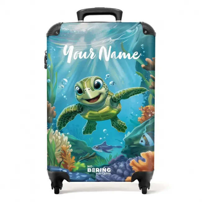 Suitcase with name – Zippy Sea Turtle