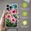 Bloemen - Roze - Glasmozaïek Hoesje iPhone 16 Pro Max met koord klein -sfeer2_NL