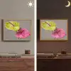 Planten - Anthurium - Groen - Roze Light Box met batterij (Wandlamp) middel -sfeer3