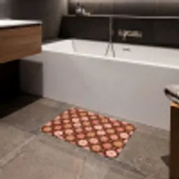Geometrisch - Bloemen - Kleurrijk Badmat klein 997 -sfeer3