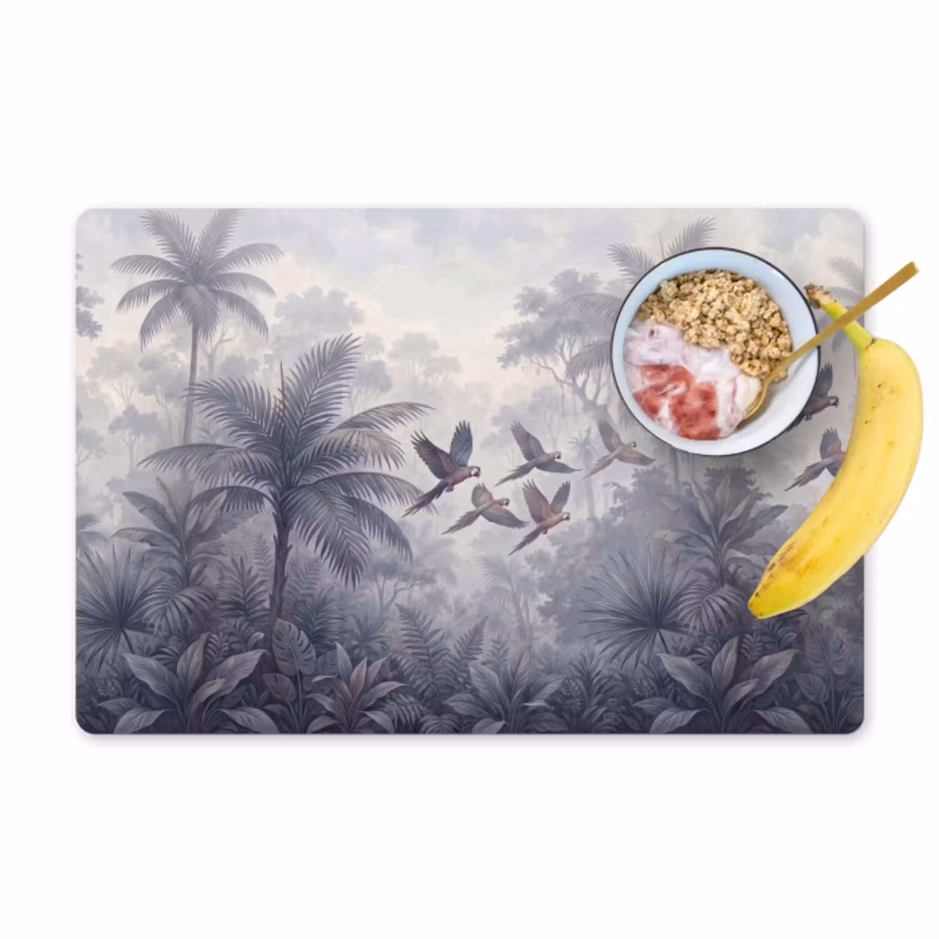 Vogel - Vliegend - Jungle - Vintage - Dieren Placemat vinyl groot -zzzproduct_Kitchenyeah-website