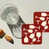 Wijnglazen - Silhouetten - Wit onderzetter kurk middel -sfeer4