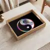 Yin-Yang - Cirkel - Regenboog Dienblad Rechthoek middel -sfeer1