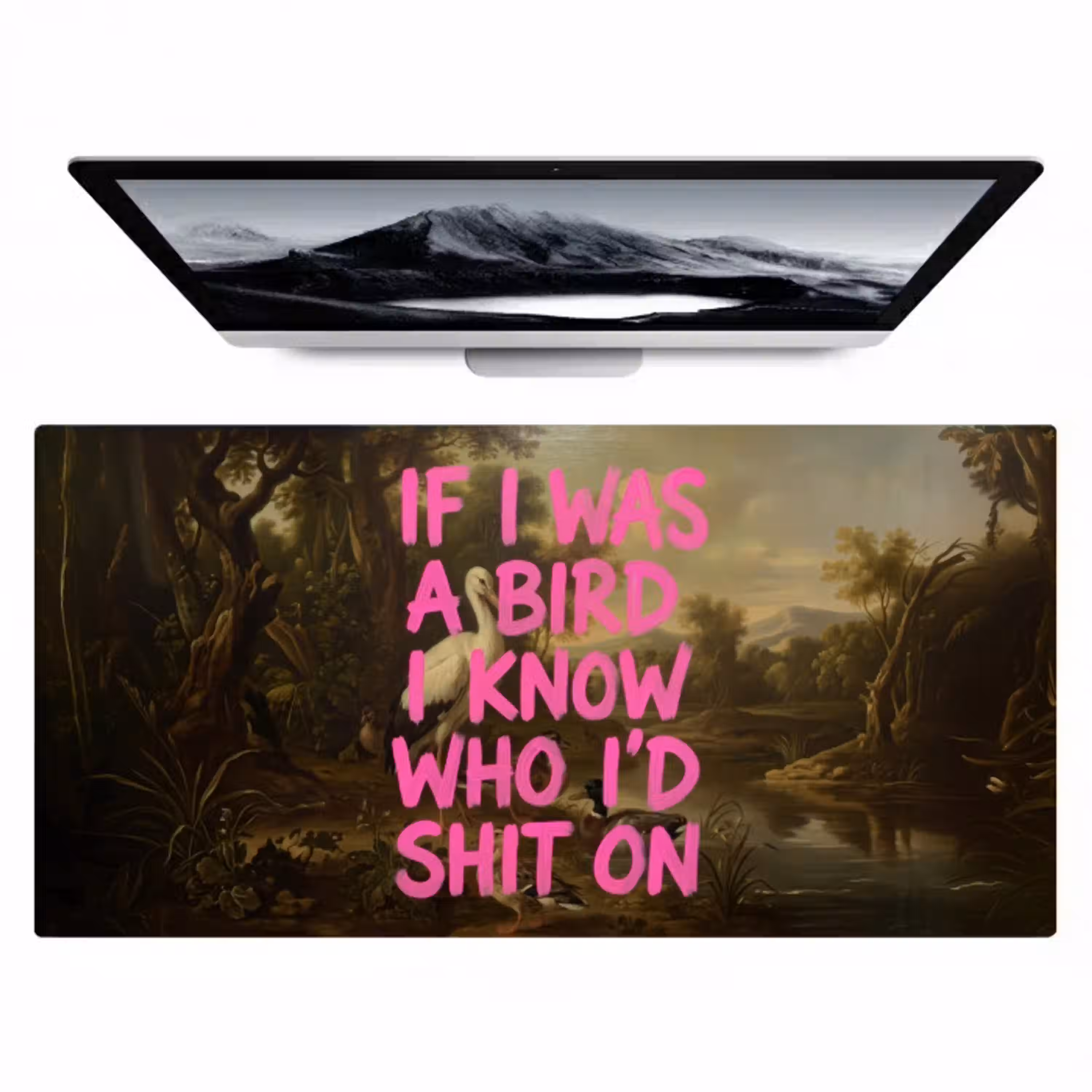 Klassiek - Humor - Roze Muismat XXL klein -zzz3d