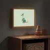 Staart - Dino - Minimalistisch - Blauw Light Box met batterij (Wandlamp kind) middel -sfeer5_kind
