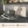 Lijnen - Abstract - Golvend - Zwart keuken achterwand spatscherm klein -usp_NL