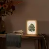 Eikenboom - Groen - Lichte achtergrond Light Box met kabel (Tafellamp) klein -sfeer4