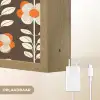 Bloemen - Retro - Bruin Light Box met batterij (Wandlamp) middel 907 -USP_websiteoplaadbaarNL