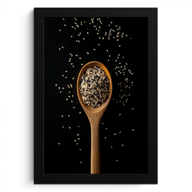 Sesam - Lepel - Zwart KitchenYeah - Keuken - Fotolijst klein -3d