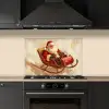 Kerst - Slee - Kerstman keuken achterwand spatscherm klein -sfeer1