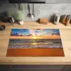 Strand - Zonsondergang - Zee - Wolken - Horizon Inductie beschermer vinyl 3mm klein -sfeer5