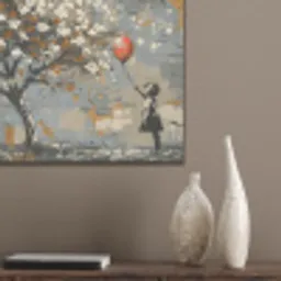 Boom - Graffiti - Banksy Style - Balloon Girl PET vilt klein -sfeer6_closeup