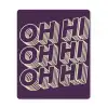 Oh hi - Paars - 3D muismat rubber klein -3d