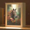Paard - Bloemen - Natuur - Dieren - Bos - Oranje Light Box met kabel klein -zzz_3d_website