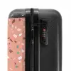 Terrazzo patroon veelkleurig roze NBS - Handbagage koffer - Volwassenen Unisex middel -slot