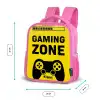 Zwart-geel met gaming zone Kinderrugzak - Roze middel -productfoto_formaten