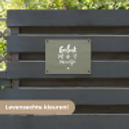 Geluk zit in 't zonnetje - Tekst - Geluk - Quotes - Zon tuinposter los doek klein -sfeer3