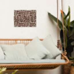 Abstract - Patroon - Bruin tuinposter los doek klein 239 -sfeer7