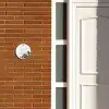 Wit met bladeren - Sierlijk Naambord Rond klein -sfeer3-rond-XS