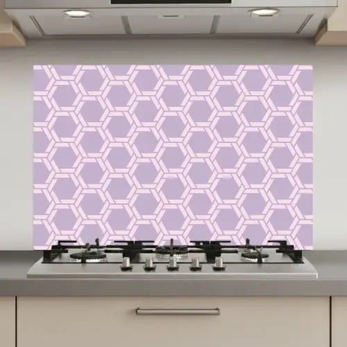 Patroon - Roze - Paars keuken achterwand spatscherm klein 900 -3d_website