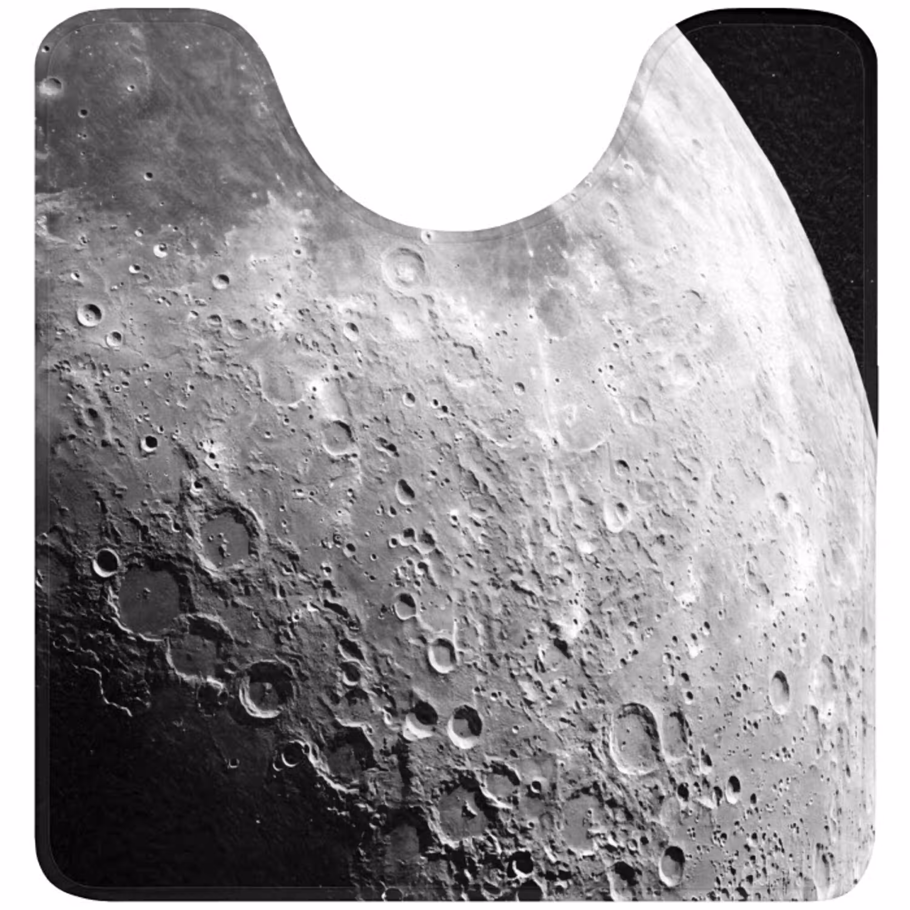 Maan - Kraters - Ruimte WCmat U-uitsnede middel -3d