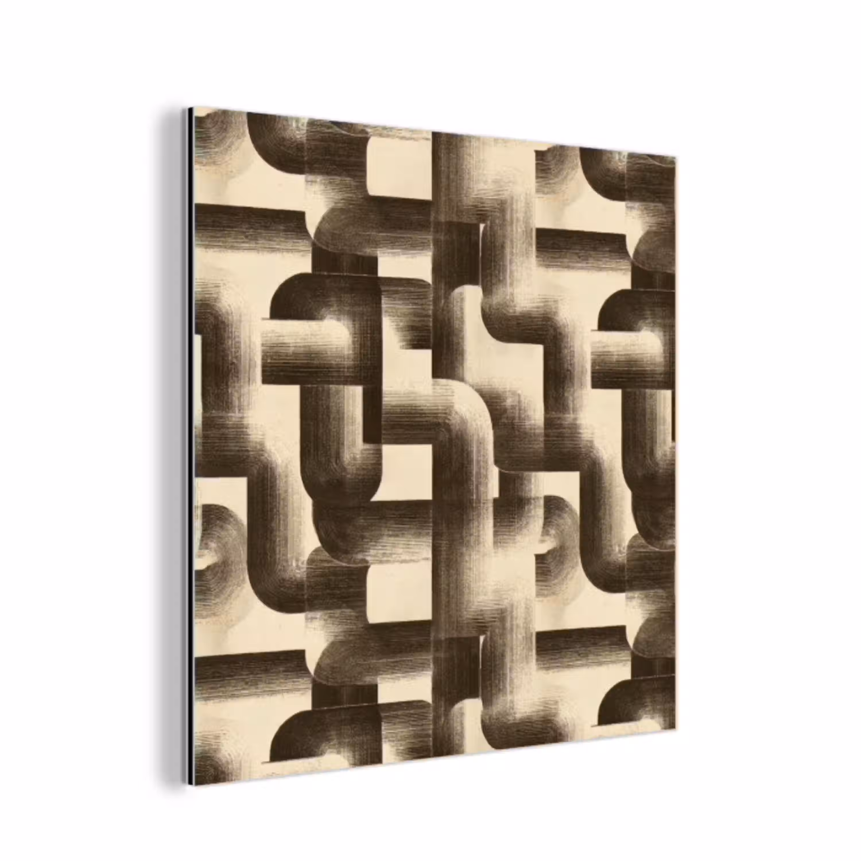 Abstract - Retro - Zwart aluminium wit klein 46 -3d