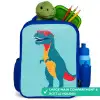 Coole T. rex met zonnebril Kinderrugzak - Blauw middel -inhoud_UK