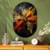 Specerijen - Explosie - Oranje Wandcirkel Ovaal Glas middel -sfeer2