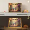 Eenhoorn - Bos - Kleurrijk - Bloemen - Meiden Light Box met batterij (Wandlamp kind) middel -sfeer3_kind
