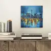 Skyline Toronto - Water - Stadslichten - Toren aluminium wit klein -sfeer1