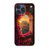 Colosseum - Rome - Roze Bloemen Telefoonhoesje iPhone 17 Pro Max klein -3d