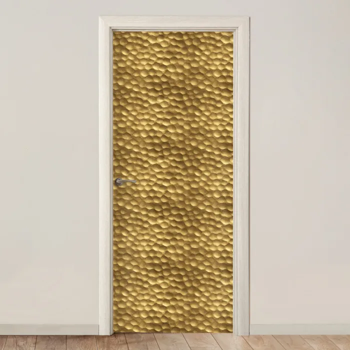Metaal - Dynamisch - Goud deurposter klein 289 -3d_beige