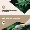 Varenblad - Groen - Structuur - Wazig Inductie beschemer met haakjes middel -ky-schoon-nl