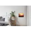 Landschap - Zonsondergang - Bloemenveld textielposter latten blank klein -woonkamer