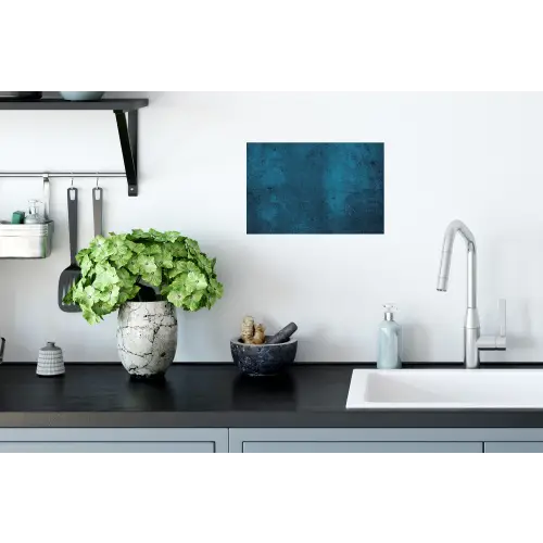 Natuursteen - Beton - Steen - Blauw Muursticker klein -keuken